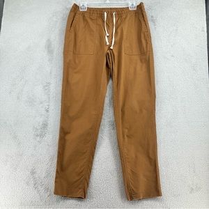 Vuori Ripstop Pants Womens Small Brown Raw Hem Drawstring Hiking Outdoor Travel